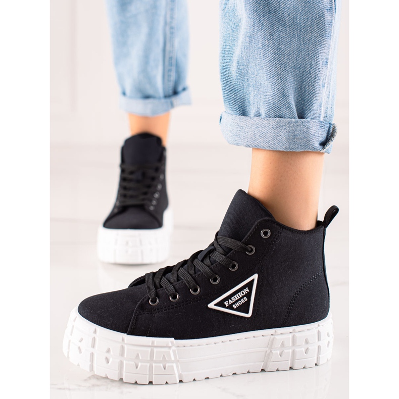 TRENDI High-top Fashion Shoes black 2