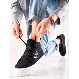 TRENDI High-top Fashion Shoes black 1