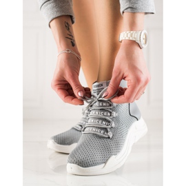 TRENDI Gray Sneakers With A Sock grey 2