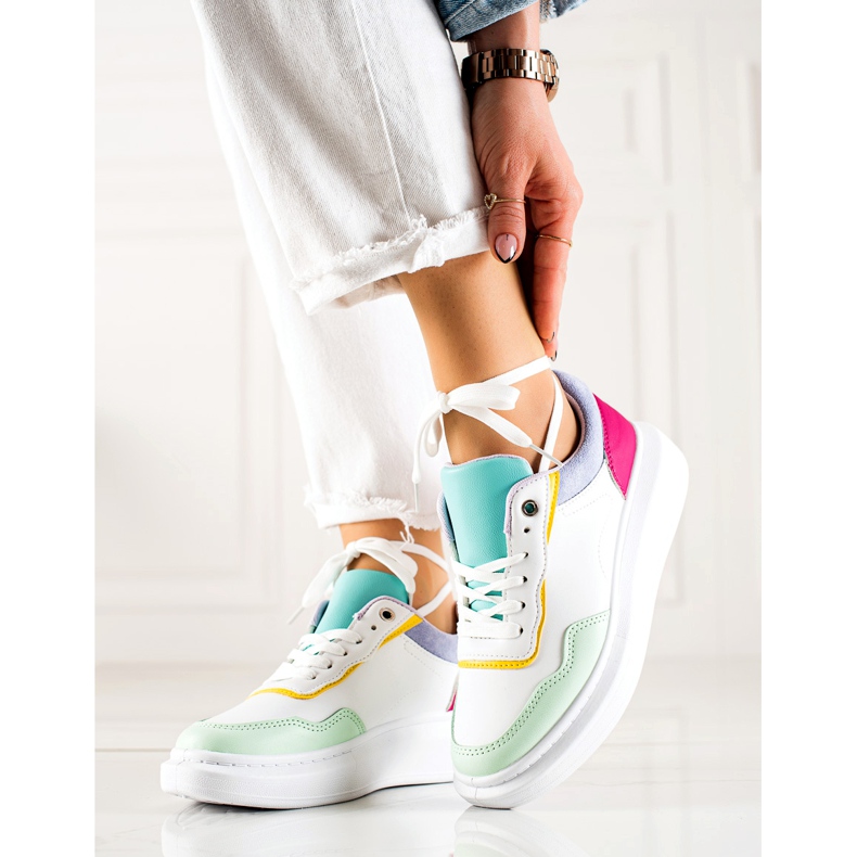 BUONAROTTI Fashionable Sport Shoes Sneakers white multicolored 1