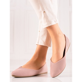 VINCEZA striped ballerinas pink 2 VINCEZA striped ballerinas pink 2