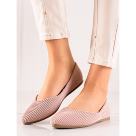 VINCEZA striped ballerinas pink 1 VINCEZA striped ballerinas pink 1