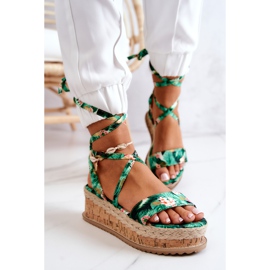 FB2 Sandals Espadrilles On Wedge Green Roxanne Flowers multicolored 1 FB2 Sandals Espadrilles On Wedge Green Roxanne Flowers multicolored 1