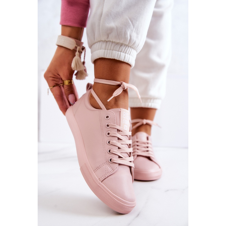 Women's Leather Sneakers Big Star JJ274071 Light Pink 1 Women's Leather Sneakers Big Star JJ274071 Light Pink 1