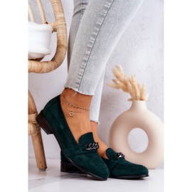 Vinceza Yasmin Green Suede Loafers Green 1