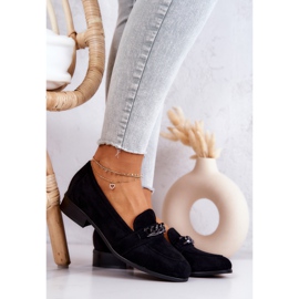Vinceza Yasmin Black Suede Loafers 1
