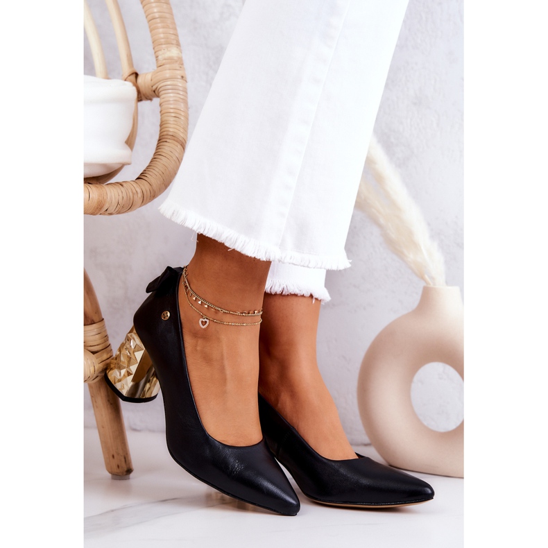 Leather Pumps On A Bar Maciejka 05334-01 Black 2