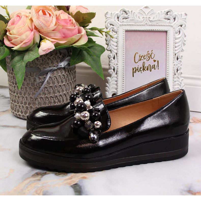 Lordsy shoes with decoration Potocki W WOL51A black 2