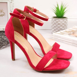 Suede Vinceza W JAN81C pink sandals on a high heel 2