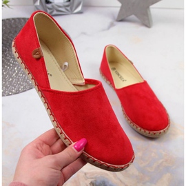 Red Espadrilles with a Vinceza W JAN82D cut 1