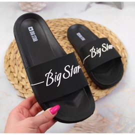 Black Big Star W JJ274A300 pool slippers 1