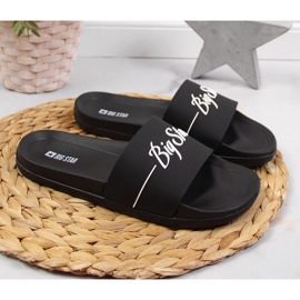 Black Big Star W JJ274A300 pool slippers 2
