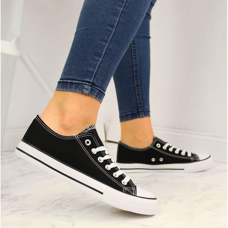 Textile low sneakers Atletico W ATC266A black 2