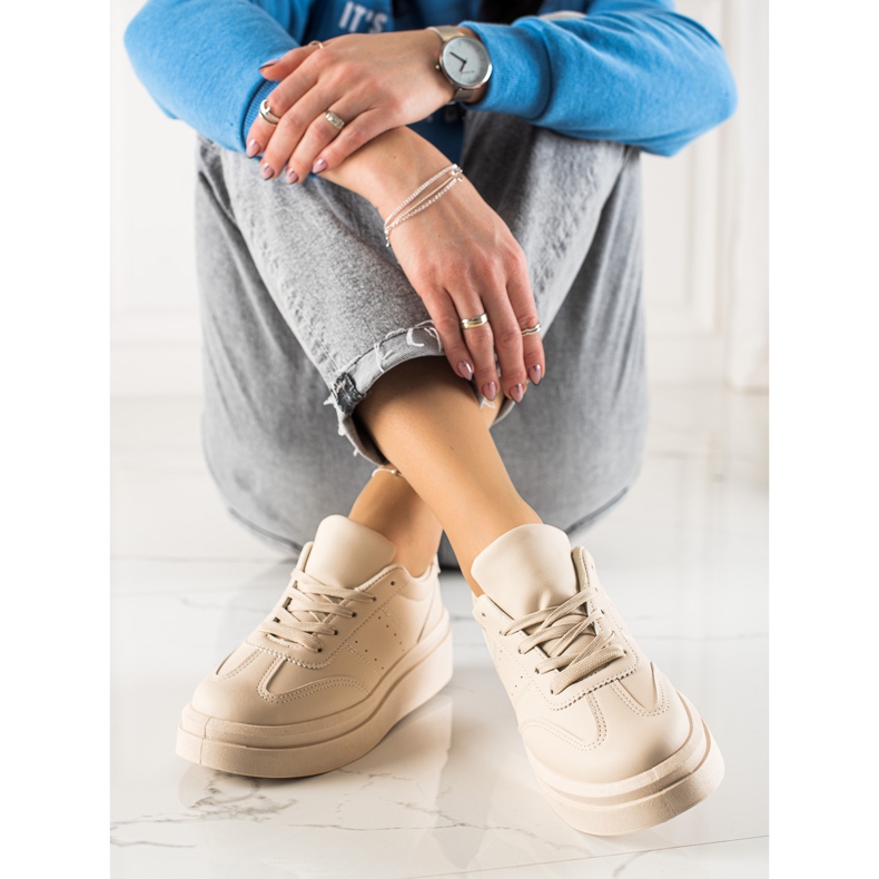 TRENDI Comfortable Beige Sneakers 2 TRENDI Comfortable Beige Sneakers 2