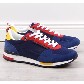 Cross Jeans M JJ1R4008C leather sports shoes red navy blue 1 Cross Jeans M JJ1R4008C leather sports shoes red navy blue 1