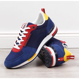 Cross Jeans M JJ1R4008C leather sports shoes red navy blue 2 Cross Jeans M JJ1R4008C leather sports shoes red navy blue 2