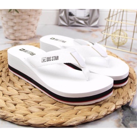Flip-flops on the Big Star W JJ274A333 wedge heel white 2