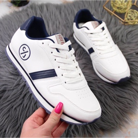 Cross Jeans W JJ2R4021C white sports shoes navy blue 1 Cross Jeans W JJ2R4021C white sports shoes navy blue 1