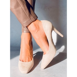 Editta Beige women's high heels 1