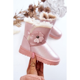 FR1 Children's Snow Boots With Flower Pink Bianca 1