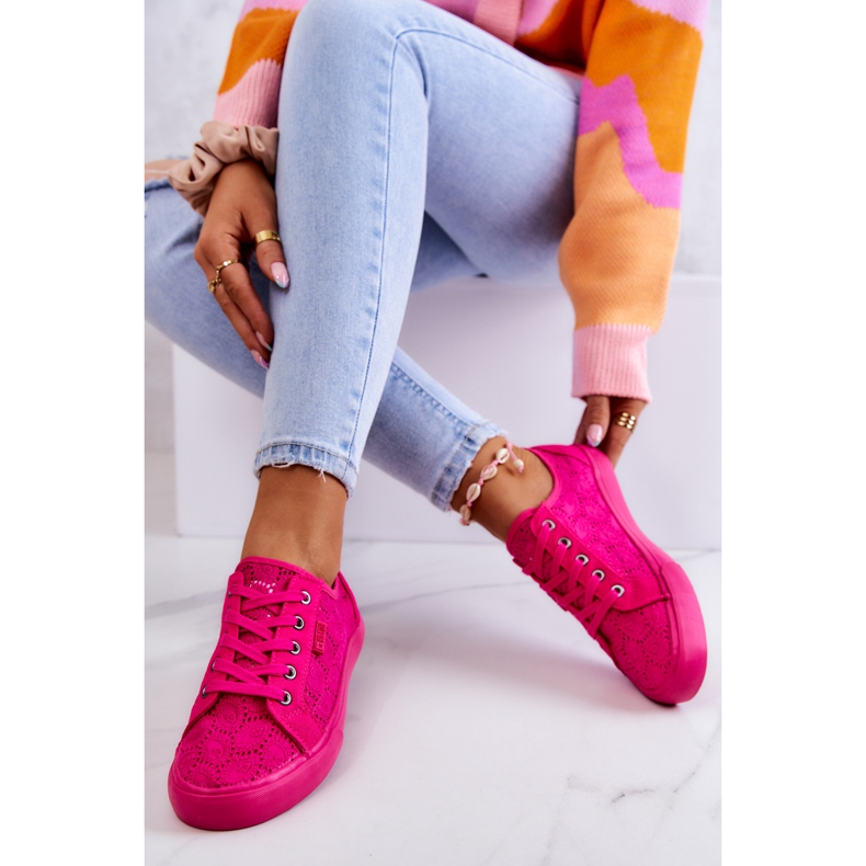 Openwork Sneakers Big Star JJ274060 Pink 2