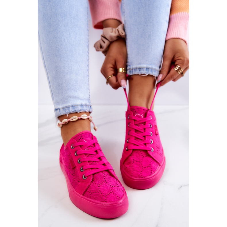 Openwork Sneakers Big Star JJ274060 Pink 1 Openwork Sneakers Big Star JJ274060 Pink 1