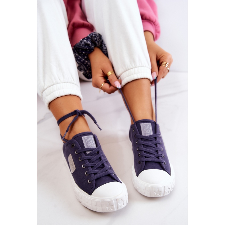 Classic Women's Sneakers Big Star JJ274494 Navy Blue 1