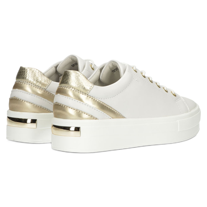 White leather Creepers Filippo DP3530 / 22 golden 3 White leather Creepers Filippo DP3530 / 22 golden 3