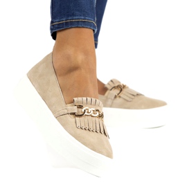 Lordsy women's leather shoes Filippo DP3532 / 22 Beige 1