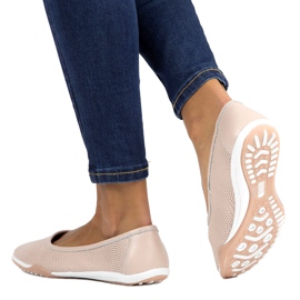 Leather pink openwork ballerinas Filippo DP3681 / 22 PI 1