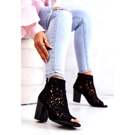 FB1 Black Openwork Boots On A Post Brittany 4