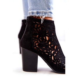 FB1 Black Openwork Boots On A Post Brittany 6