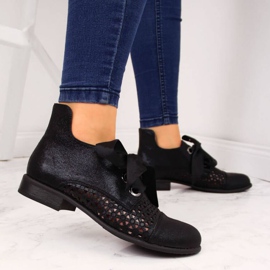 Spring openwork boots Jezzi W JEZ319A black 2