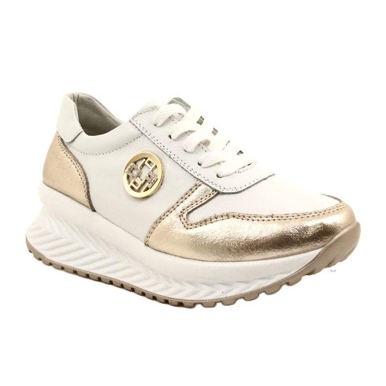 Women's sports shoes tied Filippo DP3547 / 22 WH GO White golden 4