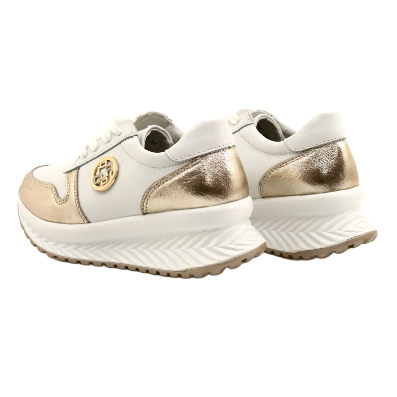 Women's sports shoes tied Filippo DP3547 / 22 WH GO White golden 7