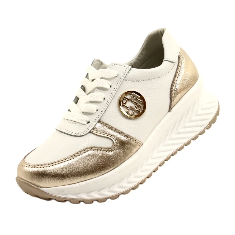 Women's sports shoes tied Filippo DP3547 / 22 WH GO White golden 8