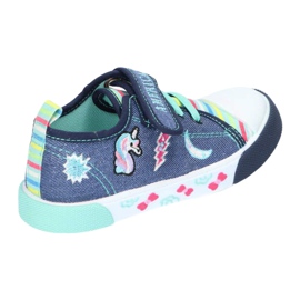 American Club Velcro boys sneakers American Ten14/22 Jeans leather insert blue 4