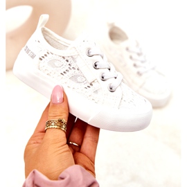 Openwork Sneakers Big Star JJ374134 White 2