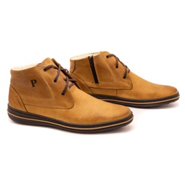 Polbut 339 red shoes for men brown orange 3