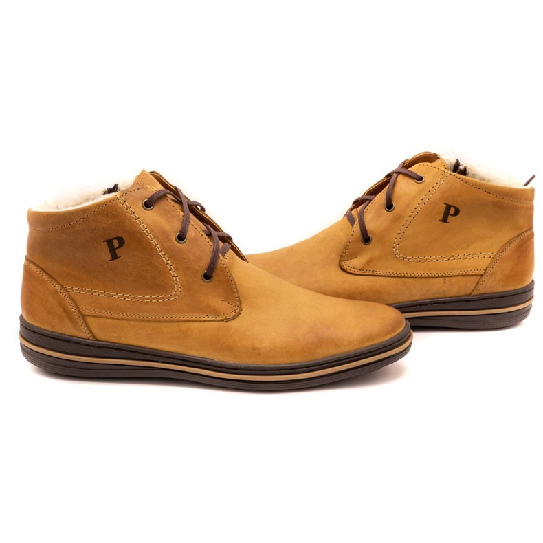 Polbut 339 red shoes for men brown orange 4