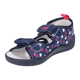 American Club American sandals slippers, leather insert TEN19 / 22 Navy blue 3