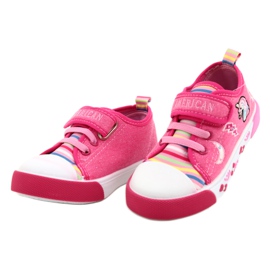 American Club Velcro sneakers American Ten17/22 pink leather insert 2