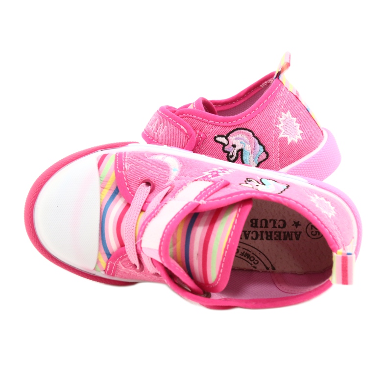 American Club Velcro sneakers American Ten17/22 pink leather insert 6 American Club Velcro sneakers American Ten17/22 pink leather insert 6