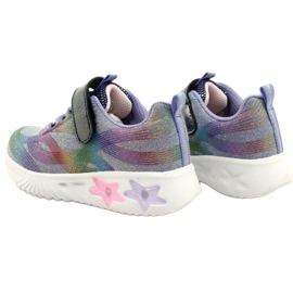 American Club ADI Sports Shoes LED Glowing Velcro ES87 / 22 Purple violet 6