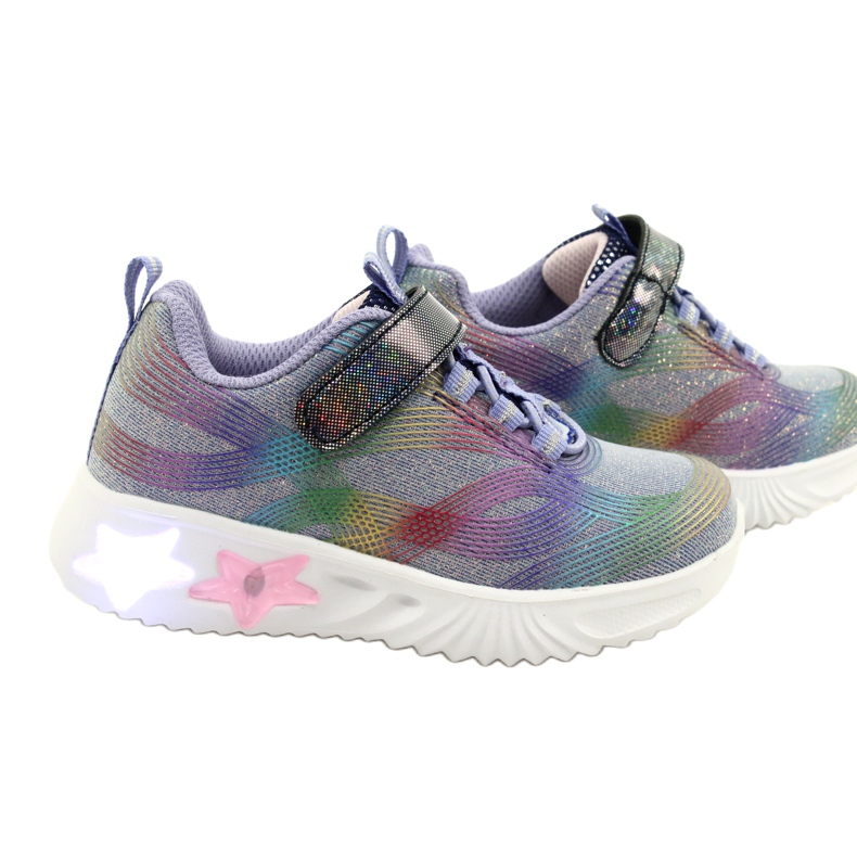 American Club ADI Sports Shoes LED Glowing Velcro ES87 / 22 Purple violet 7