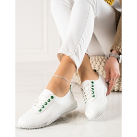 TRENDI Low-top Sneakers With Eco Leather white 2 TRENDI Low-top Sneakers With Eco Leather white 2