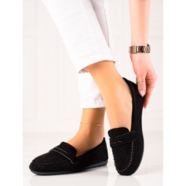 TRENDI Comfortable suede loafers black 1 TRENDI Comfortable suede loafers black 1