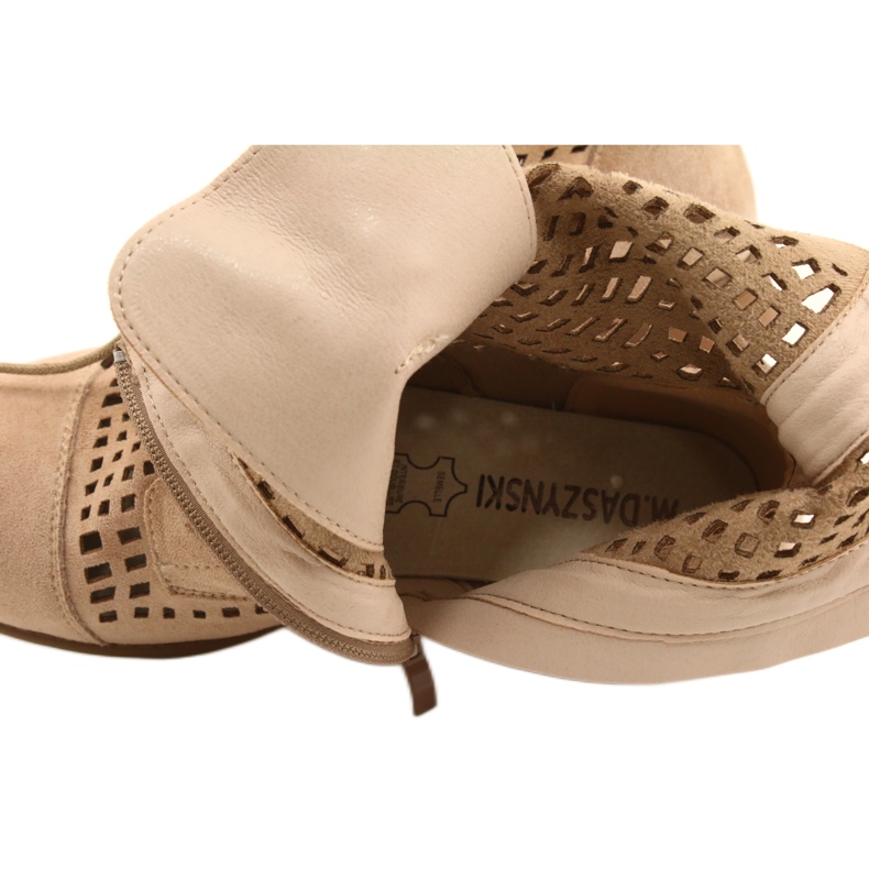 M.Daszyński Tied openwork workers Daszyński SA142-33 beige 6