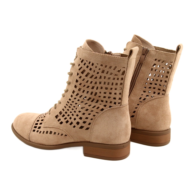 M.Daszyński Tied openwork workers Daszyński SA142-33 beige 5