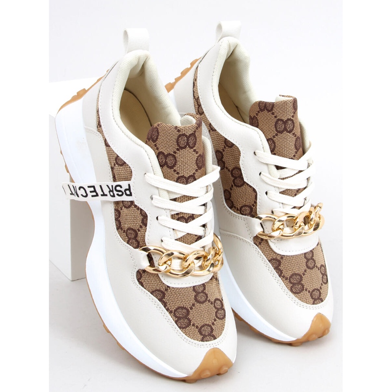 Trainers with Elena Beige chain 2